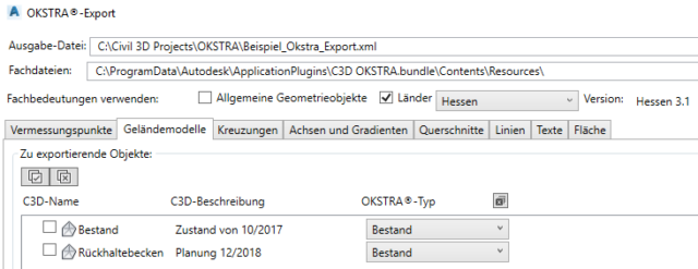 OKSTRA-Export