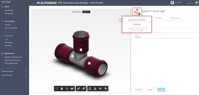 Erleichterungen bei der Nutzung des FDM im MEP Fabrication Data Manager