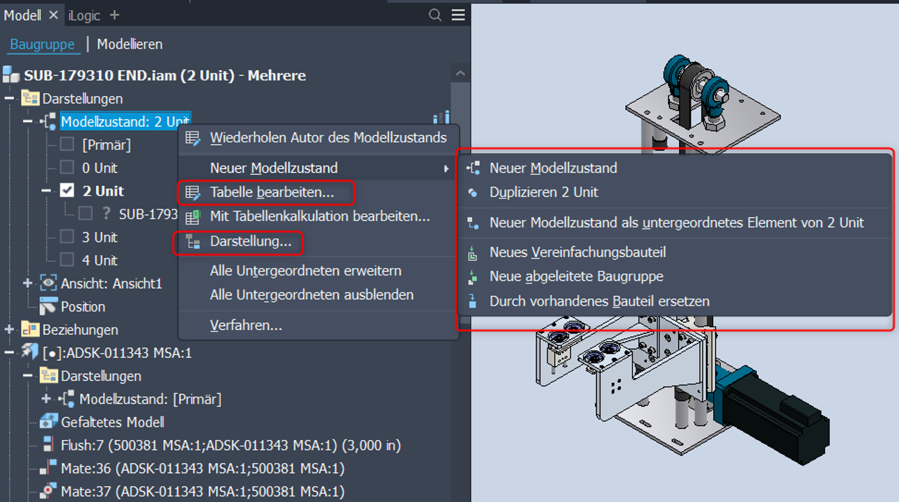 Autodesk Inventor 2026 - optimierte Verwaltung von Modellzuständen