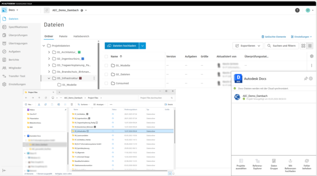 Autodesk Desktop Connector verbindet Civil 3D mit der Autodesk Construction Cloud