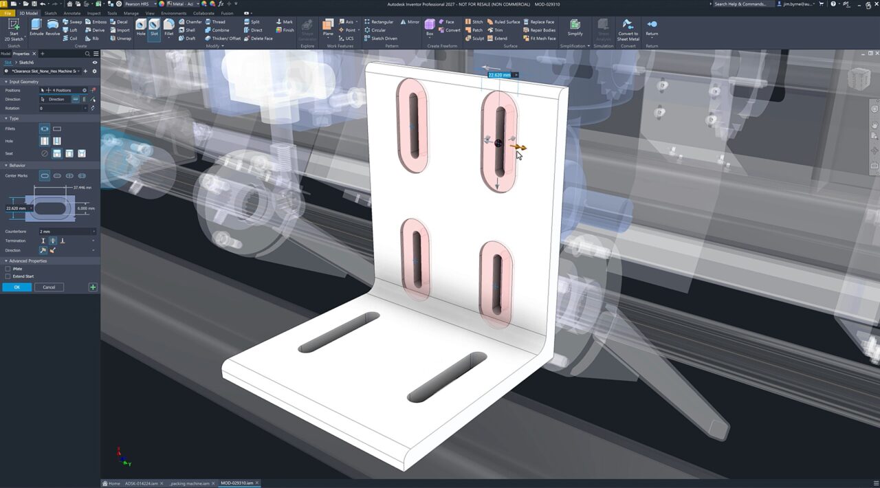 Neues Langloch-Feature in Autodesk Inventor 2027