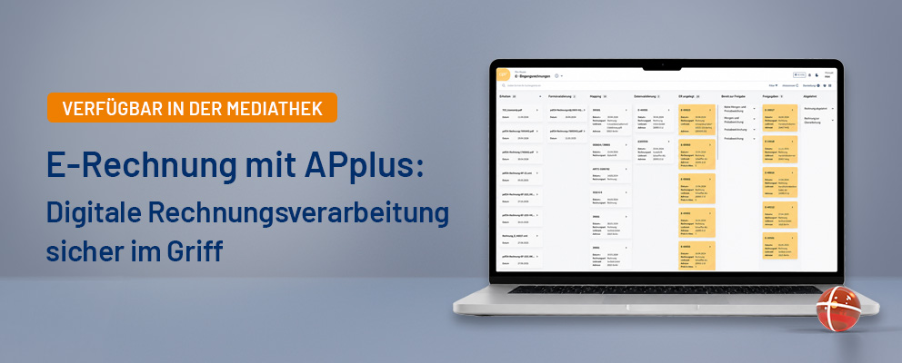 Banner Mediathek E-Rechnung in APplus
