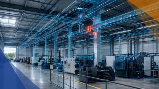 Digitale Fabrikplanung verbindet Produktionsanlagen, Gebäude und technische Infrastruktur in einem koordinierten Modell